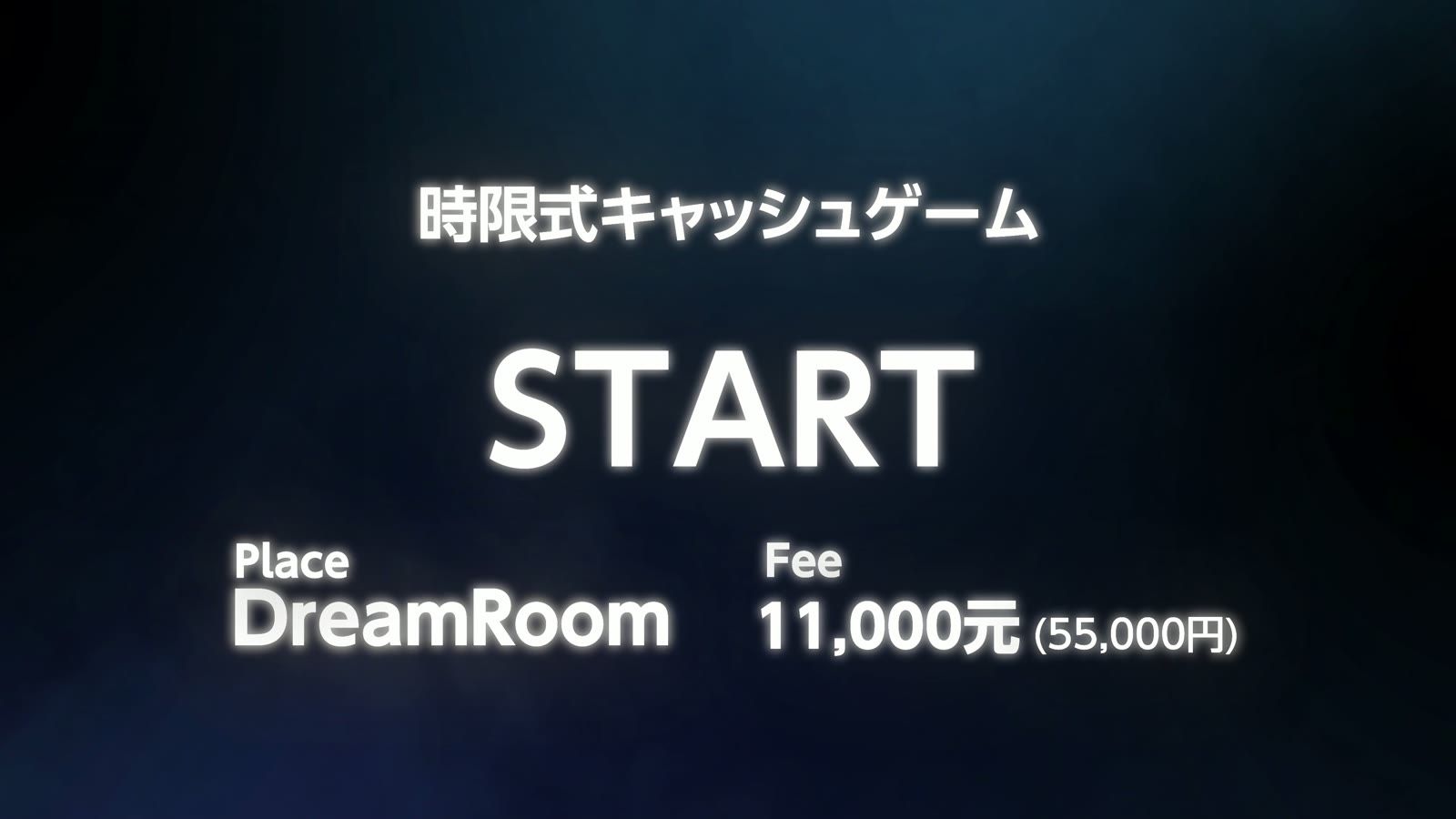 DreamRoom の時限式キャッシュゲーム。参加費11,000元（55,000円）